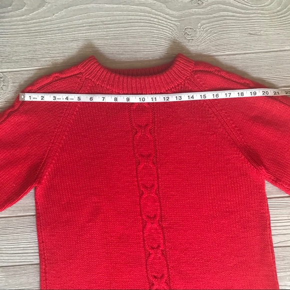 HANDMADE Vibrant Red Knit Sweater Made By Grandma - Picture 8 of 9
